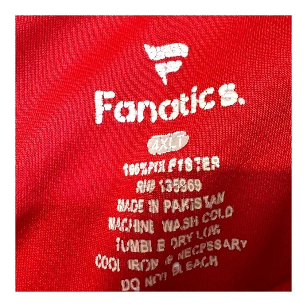Atlanta Braves Red Polo Shirt 4XLT Fanatics Moisture-Wicking Short Sleeve READ - Picture 5 of 6